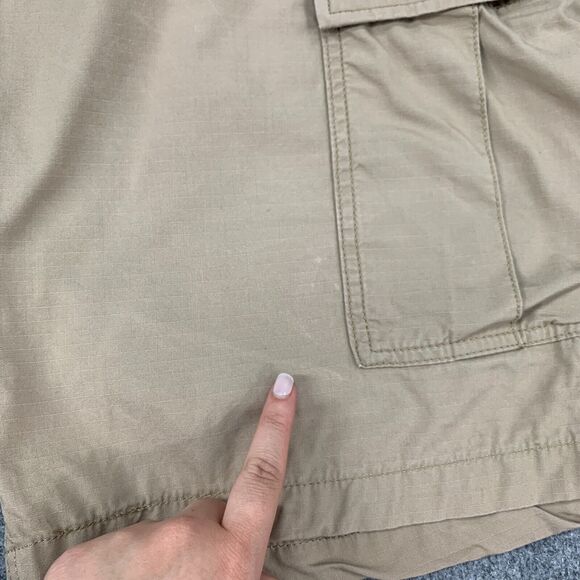 Levis Cargo Short Men 38 Khaki Beige Cotton Multi Pocket 9in Inseam - Picture 4 of 15